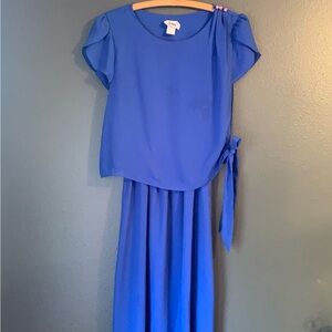 Vintage 80’s Royal Blue Women's Dress SZ 16